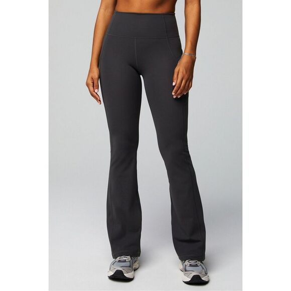 Oasis PureLuxe High-Waisted Pocketed Kick Flare Midnight - Picture 1 of 5